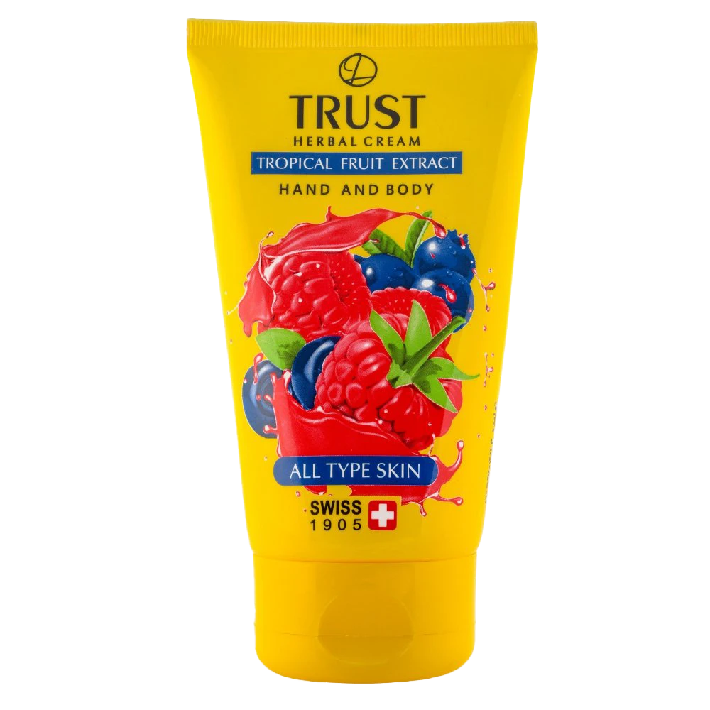 کرم دست و بدن میوه‌های استوایی مناسب انواع پوست حاوی عصاره میوه های استوایی آبرسان ،نرم کننده ،آنتی اکسیدان قوی و شاداب کننده پوست