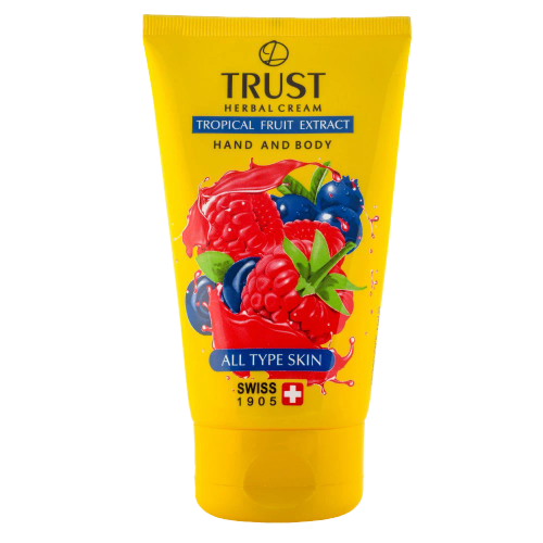 کرم دست و بدن میوههای استوایی مناسب انواع پوست حاوی عصاره میوه های استوایی آبرسان ،نرم کننده ،آنتی اکسیدان قوی و شاداب کننده پوست