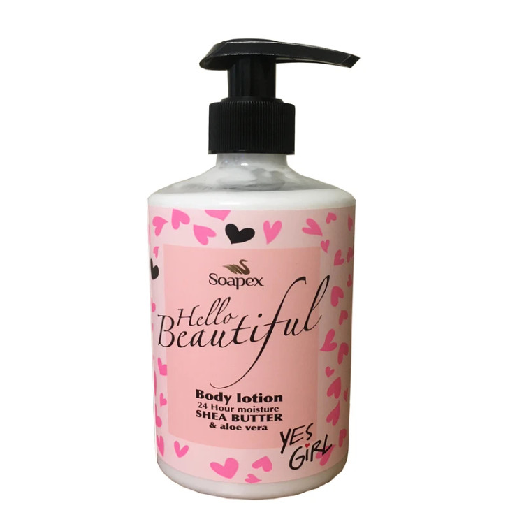 لوسیون بدن کرمی سوپکس حاوی الوئه ورا و شی باتر حجم 350میلی