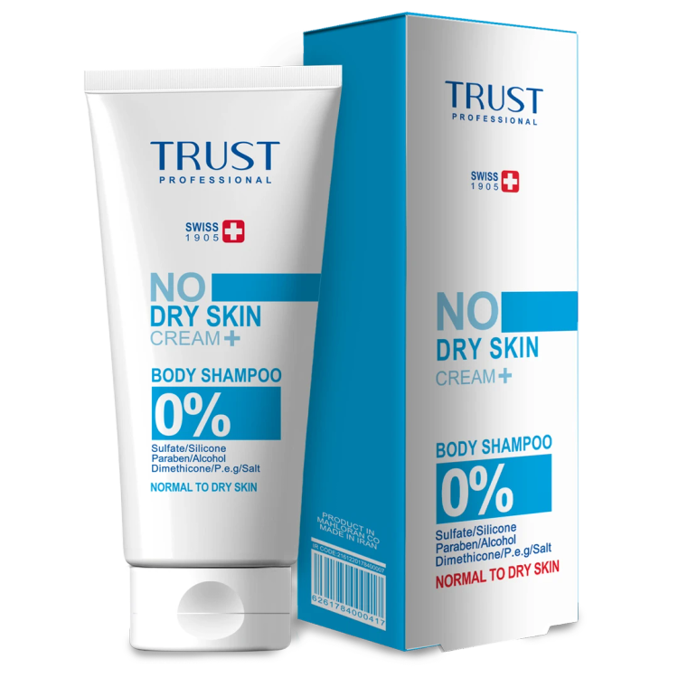 شامپو بدن تخصصی کرم پلاس تراست مناسب پوست های خشک و حساس و آسیب دیده فاقد پارابن حجم 200میلی